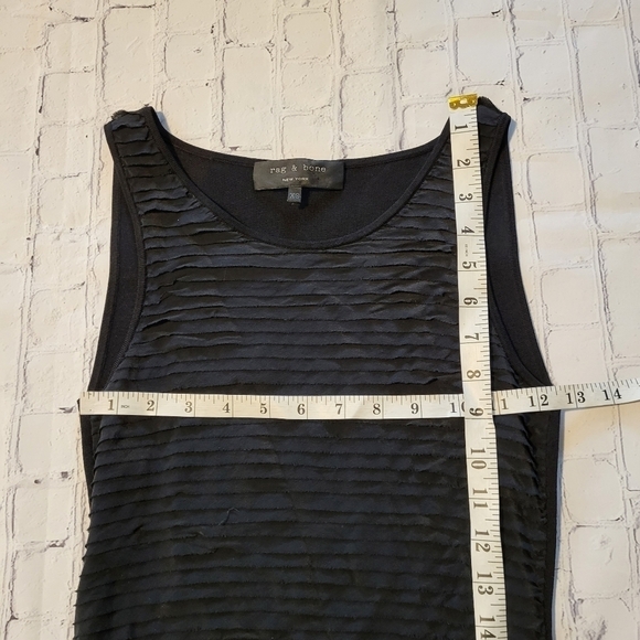 Rag & Bone Silk Ruffle Black Dress Size XS - Picture 7 of 9
